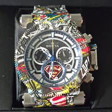 Limited Edition Invicta Superman Watch Graffiti Hydroplated Band Won't Wear Off picture