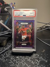 2023-24 Panini Prizm Man United Kobbie Mainoo Purple Mojo #/25 PSA 10 ROOKIE🔥💎 picture