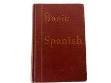 Vintage 1946 Basic Spanish Hardcover Textbook Joseph W Barlow FS Crofts Learn picture