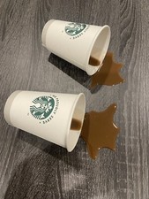 Fake Spilled 12oz Coffee Cup Spill Starbucks Prop Gag Joke *Free Shipping* picture