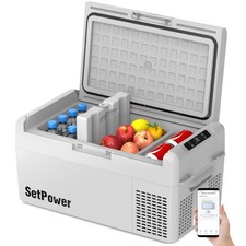Setpower 12V Refrigerator 21QT Car Refrigerator 12V Fridge Freezer Gray picture
