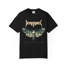 Death Angel Moth Skull T-shirt | Thrash Metal Band Tee, The Evil Divide picture