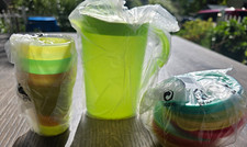TUPPERWARE RARE KIDS MINI IMPRESSIONS SET CUPS BOWLS PLAY SET HTF NEW IN PLASTIC picture
