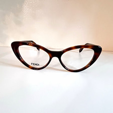 Fendi FES0075I 053 Cat Eye Full Rim Brown Tortoise Plastic Eyeglass Frames picture