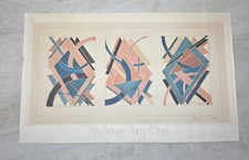 Rare William T. Williams Fifty Seven Thirty One, 1971 Signed Offset Lithograph picture