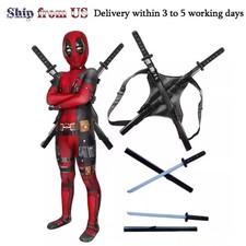Deadpool Kids Cosplay Costume Superhero Jumpsuit picture