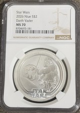 2026 NIUE 1 OZ SILVER $2 STAR WARS : DARTH VADER : NGC MS70 picture