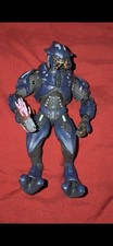 McFarlane Toys Halo Reach Elite Minor Blue Action Figure with Helmet & Gun Used picture