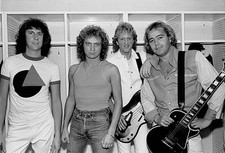 American-based rock band Foreigner as they pose backsatge November- Old Photo 1 picture