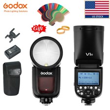 US Godox V1-N 2.4G TTL HSS Round Head Camera Flash Speedlite Fr Nikon D5300 D750 picture