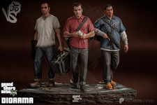 GTA V Unholy Trinity Diorama 1/10 Resin Garage Kit Michael Franklin Trevor Set picture