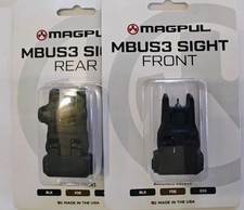 MBUS3 MAGP Sight Set Generation 3  - MBUIS Black Front & Rear Flip Up Sights picture