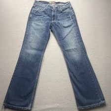 Y2K BKE Cole Jeans Women 29x32 Medium Wash Bootcut Denim Rodeo Cowboy Whiskering picture