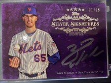 2013 Topps Five Star Silver Signatures Zack Wheeler Purple 01/15 FOTL AU RC picture