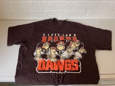 Vtg Cleveland Browns Dawgs Tee 80s Football NFL T-shirt Classic tee NH1321 picture