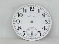 VINTAGE 18S HAMILTON MONTGOMERY POCKET WATCH DIAL & SPADE HANDS - VERY SCARCE picture