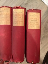 Antique Molière Dramatic Works 3 Vol Set Henri Van Laun Steel Engravings c1880 picture