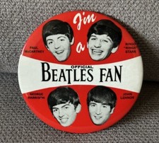 Vintage & Original 1964 I'm A Official Beatles Fan 3 1/2