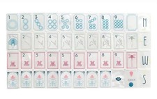 White Pearl Pearlescent American  Mahjong Set Mother of Pearl Shine Acrylic  picture