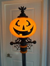 Hyde and Eek Halloween 6 ft Pumpkin LED Street Lamp Indoor/Outdoor RARE picture