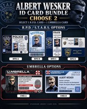 Choose 2 Albert Wesker character cards  Resident Evil Umbrella Corporation RPD picture