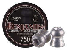 BENJAMIN 750 Count HOLLOW POINT 4.5mm .177 Caliber Airgun Pellets MADE IN USA picture