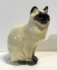 Vintage Siamese Cat Ceramic Art Statue Sculpture picture