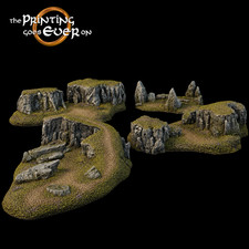 Hillside Terrain Scatter Set Vol.2   28mm Miniature Terrain Dungeons & Dragons picture