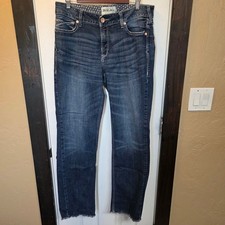 Ariat Real Denim Women's Dark Blue Skinny Jeans with Raw Hem 33L picture