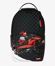 Sprayground CHECKERED POLAR BEAR Backpack🔥New Black Large Bookbag School Bag picture