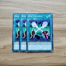 Yu-Gi-Oh - Soul Exchange 3X - Full Playset Of Spell Cards - SGX2-END15 picture