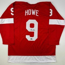 Facsimile Autographed Gordie Howe Detroit Red Auto Jersey Size Men's XL picture