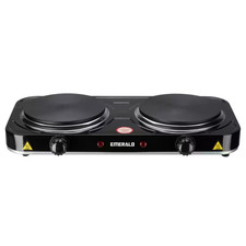 2-Burner 6.1 In. Black Electric Hot Plate Stove 2000W (2X1000W) picture