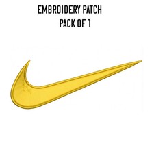 Green Swoosh Logo Embroidered Patch Iron On Sew On Sportswear Clothing Badge picture