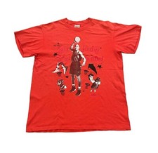 Vintage 1990's Nike Air Jordan Flight School Single Stitch T-Shirt Red Men's L picture