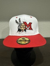 MIAMI OHIO RETRO THROWBACK CLASSIC INDIANS REDSKINS REDHAWKS SNAPBACK HAT NEW 🏈 picture