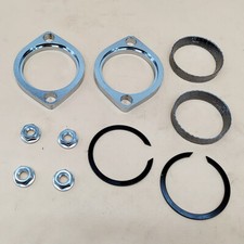 Exhaust Flange Install Kit Pair Flanges Gaskets Nuts Washers Fit Harley Big Twin picture