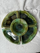 Vintage 1960’s/70’s Ceramic Chip and Dip Serving Trays by Wade of California picture