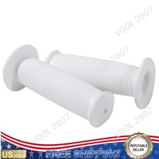 Pair Bike Scooter Grip Bicycle Anti-Slip Soft Rubber Handlebar Grip White picture