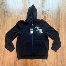 True Religion Property Of None Jet Black Zip Hoodie Men's Large - NWT picture