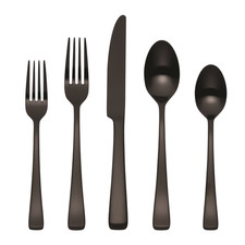 Harding 20-Piece Black Satin Stainless Steel Flatware Set (Service for 4 picture