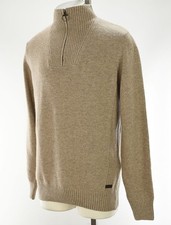 BARBOUR Stone NELSON Essential 1/2 Zip Wool Pullover Sweater MEDIUM NWT picture