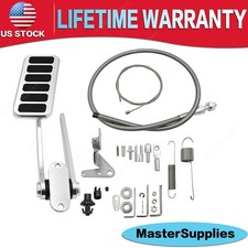 1PCS Universal Polished Aluminum Accelerator Pedal With Mr Gasket Cable Kit picture