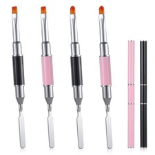 4 Pcs 2 In 1 Polygels Brush, Dual-Ended Polygels Brush, Gel Nail Brushes Buil... picture