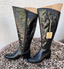 Leather Boots Born Cort Womens SZ 6.5 Black Classic Outdoor Leather Side Zip NEW picture