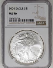 2004 Silver Eagle MS 70 NGC picture