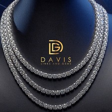 VVS1 MOISSANITE TENNIS CHAINS 925 SILVER 2MM-6.5MM Passes 💎 Tester picture