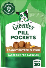 GREENIES Pill Pocket Dog Treats Peanut Butter Chicken Cheese Tablet 30 ct 3.2 oz picture