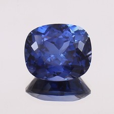 3.85 Ct Natural Flawless Ceylon Royal Blue Sapphire Loose Gemstone Cushion Cut picture