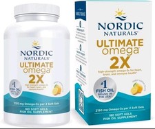 Nordic Naturals Ultimate Omega Lemon Flavour 2150 mg 180 Soft Gels EXP 11/2027 picture